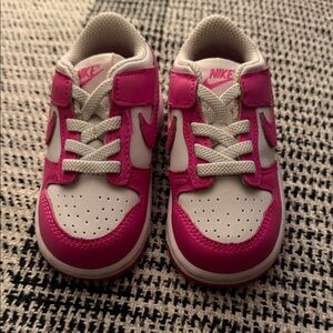 Nike Dunk Low Toddler Girls Sneakers – Pink/White (Size 5C)